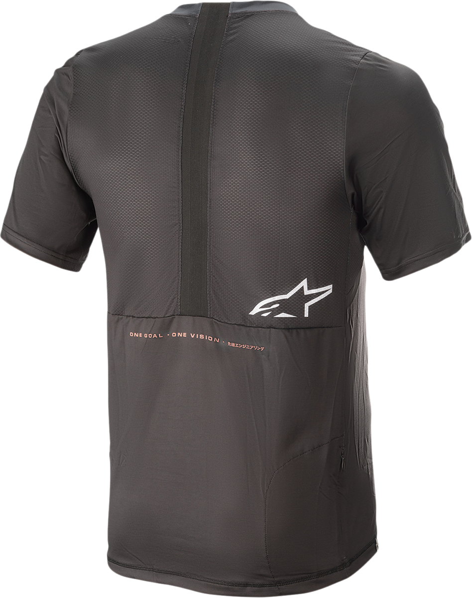 Camiseta ALPINESTARS Alps 6.0 V2 - Manga corta - Negro/Coral - Pequeña 1763921-1793-SM 