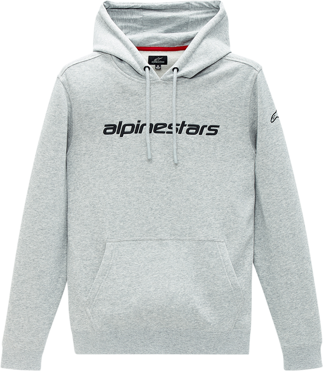 Sudadera con capucha ALPINESTARS Linear - Gris jaspeado/Negro - Grande 1213516701026L