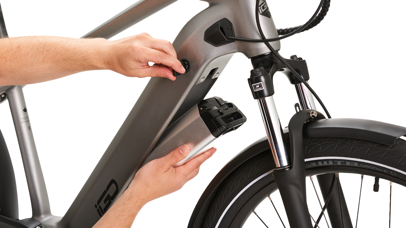 IGO ELECTRIC BIKES Discovery Yorkville LS E-Bike - Platinum - Hybrid  100-222-000