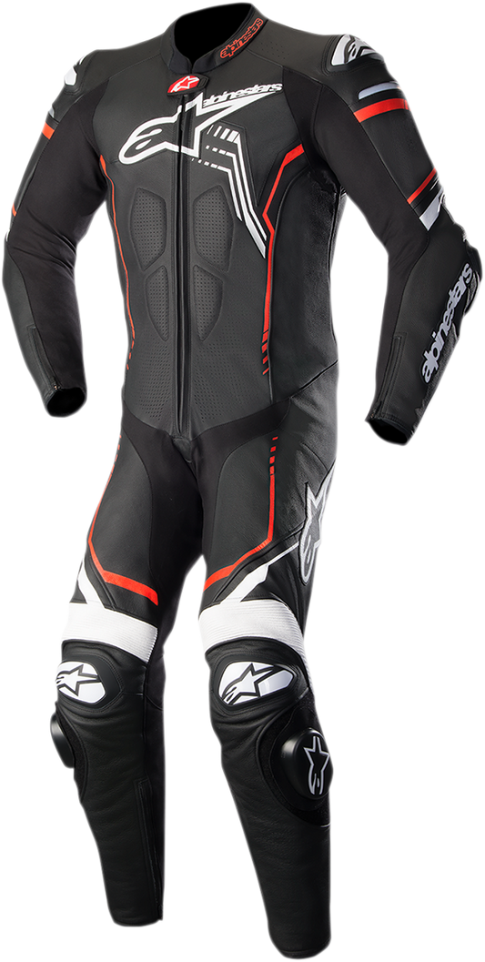ALPINESTARS GP Plus v2 1-Piece Leather Suit - Black/Red Fluorescent - US 46 / EU 56 3150518-1231-56