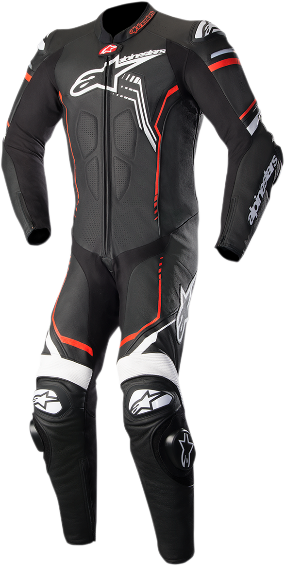 Traje de cuero de 1 pieza ALPINESTARS GP Plus v2 - Negro/Rojo fluorescente - US 46 / EU 56 3150518-1231-56