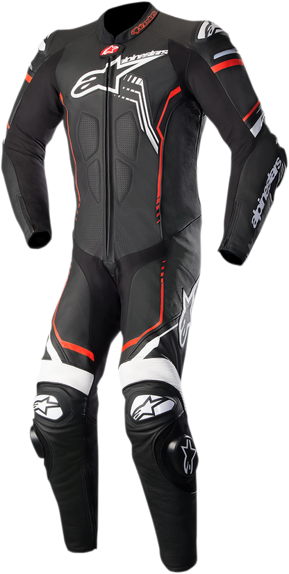 Traje de cuero de 1 pieza ALPINESTARS GP Plus v2 - Negro/Rojo fluorescente - US 46 / EU 56 3150518-1231-56