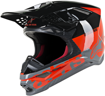 ALPINESTARS Supertech M8 Helmet - Radium - MIPS - Red Fluo/Black/Mid Gray Glossy - XL 8301519-3183-XL