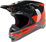 Casco ALPINESTARS Supertech M8 - Radio - MIPS - Rojo fluo/Negro/Gris medio brillante - Pequeño 8301519-3183-SM
