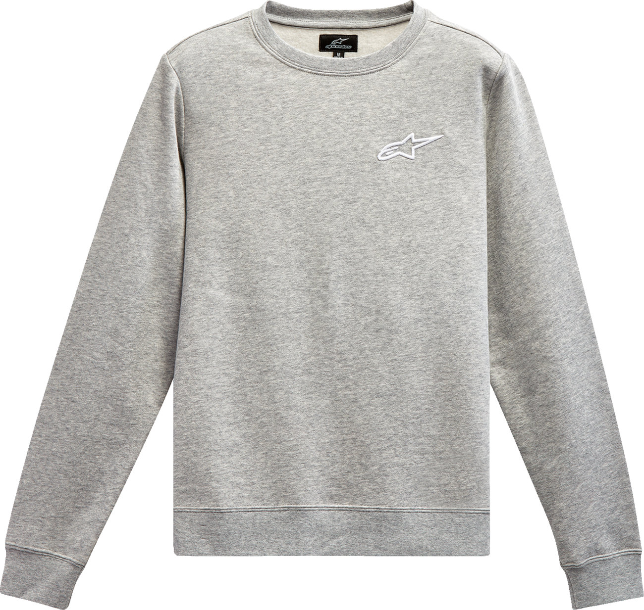 ALPINESTARS Women's Ageless Crew Fleece - Heather Gray/White - Large 1232518201121L