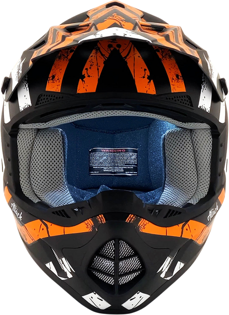 AFX FX-17 Helmet - Attack - Matte Black/Orange - Large 0110-7157