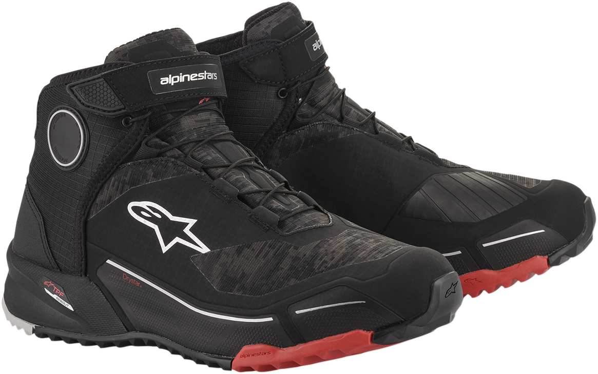 Zapatos ALPINESTARS CR-X Drystar - Camuflaje negro/Rojo - US 10.5 261182099311 
