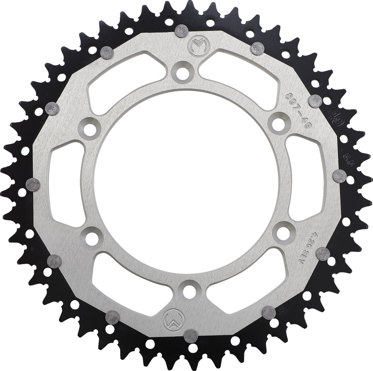 MOOSE RACING Dual Sprocket - Silver - 49 Tooth 1210-897-49-11X