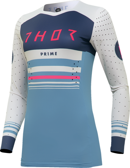 THOR Women's Prime Blaze Jersey - Blue/White - XS 2911-0283