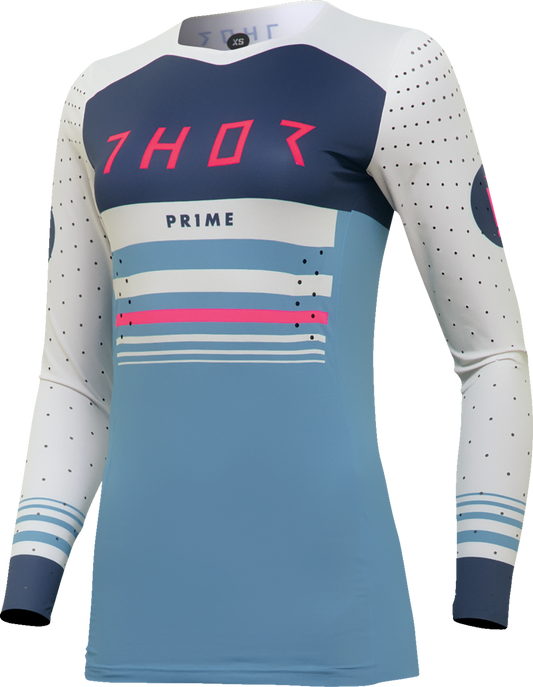 THOR Women's Prime Blaze Jersey - Blue/White - Large 2911-0286