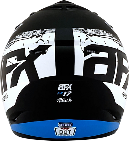 AFX FX-17 Helmet - Attack - Matte Black/Blue - 3XL 0110-7643