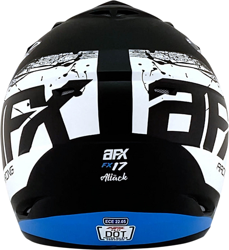 AFX FX-17 Helmet - Attack - Matte Black/Blue - 3XL 0110-7643