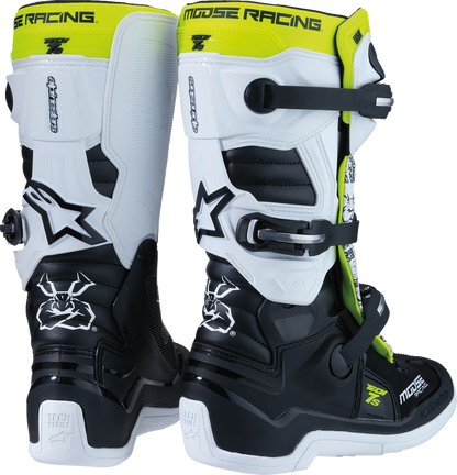 Botas MOOSE RACING Youth Tech 7S - Negro/Blanco/Amarillo - US 2 0215024-125-2