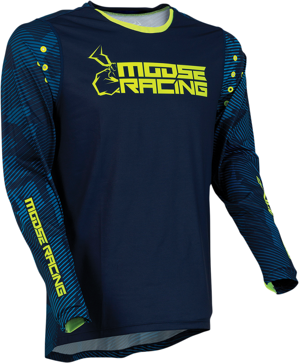 MOOSE RACING Agroid Jersey - Navy/Hi-Viz - Medium 2910-6393