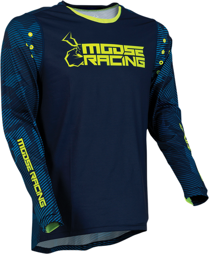 MOOSE RACING Agroid Jersey - Navy/Hi-Viz - Medium 2910-6393