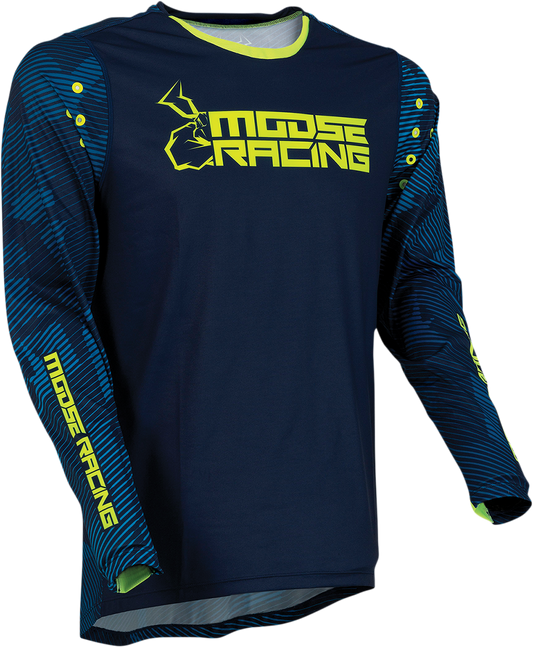 MOOSE RACING Agroid Jersey - Navy/Hi-Viz - Medium 2910-6393