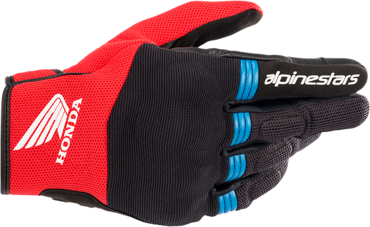 Guantes ALPINESTARS Honda Copper - Negro/Rojo brillante/Azul - XL 3568321-1317-XL 