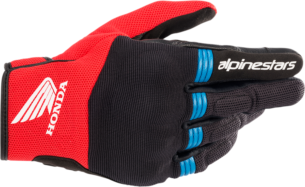 ALPINESTARS Honda Copper Gloves - Black/Bright Red/Blue - Medium 3568321-1317-M