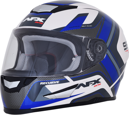 AFX FX-99 Helmet - Recurve - Pearl White/Blue - XL 0101-11124
