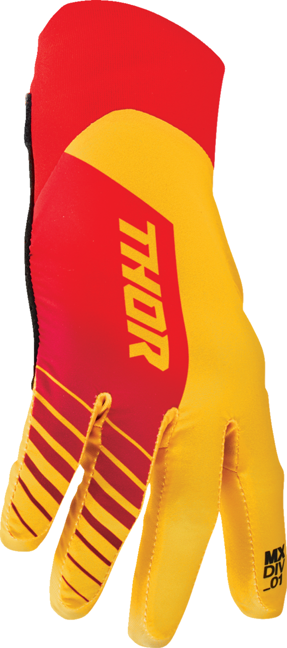 THOR Agile Gloves - Analog - Lemon/Red - XL 3330-7655