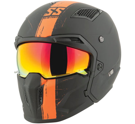 Speed And Strength SS2400 Tough As Nails Helmet Black/Orange, S