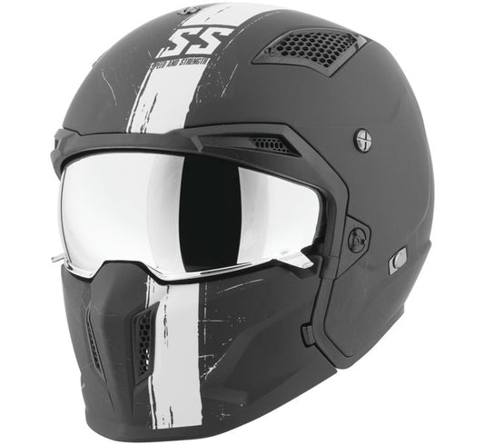 Speed And Strength SS2400 Tough As Nails Helmet Black/White