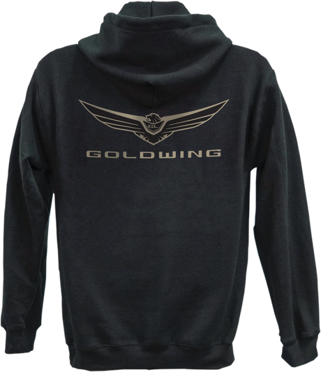 FACTORY EFFEX Goldwing Icon Zip-Up Hoodie - Black - Medium 25-88802