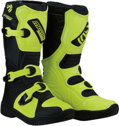 MOOSE RACING M1.3 Boots - Black/Hi-Viz Yellow - Size 6 3411-0449