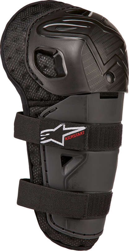 ALPINESTARS Youth Bionic Action Kickstart Guards - Knee - Black/Red 6540724-13-OS