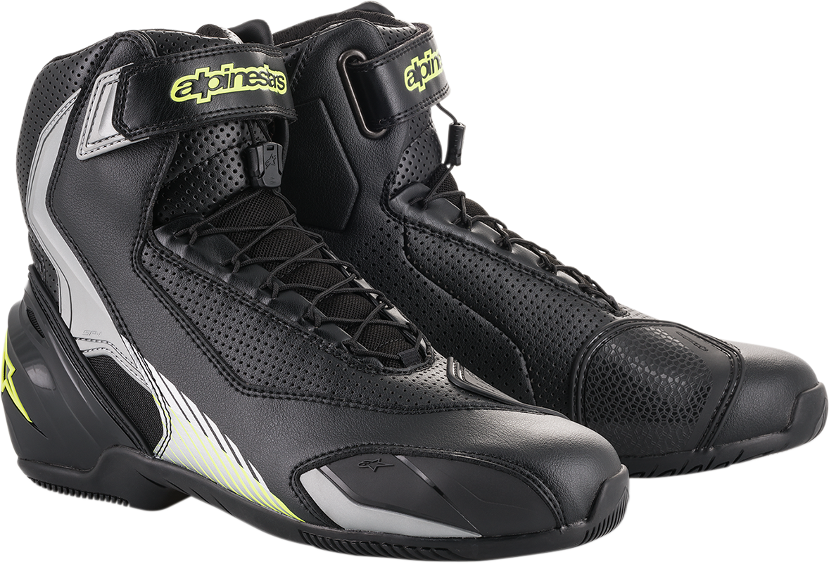 ALPINESTARS SP-1 v2 Vented Shoes - Black/Silver/Yellow Fluorescent - US 9 / EU 43 251131815943