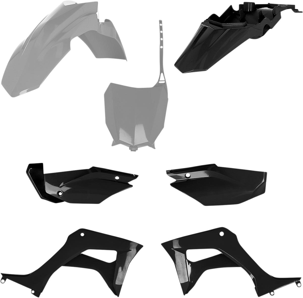 ACERBIS Full Replacement Body Kit - Gray/Black 2861931019