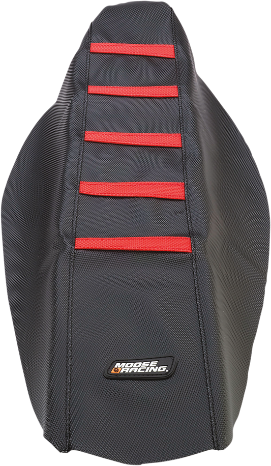 MOOSE RACING Ribbed Seat Cover - Black Cover/Red Ribs - Honda CRF45013-331RT