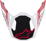 ALPINESTARS Supertech M8 Visor - Triple - Red/Gloss White 8981419-1180