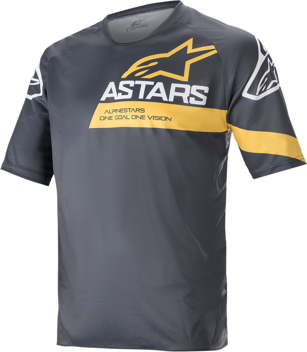 Camiseta ALPINESTARS Racer V3 - Gris/Amarillo - Grande 1762922-1619-LG 