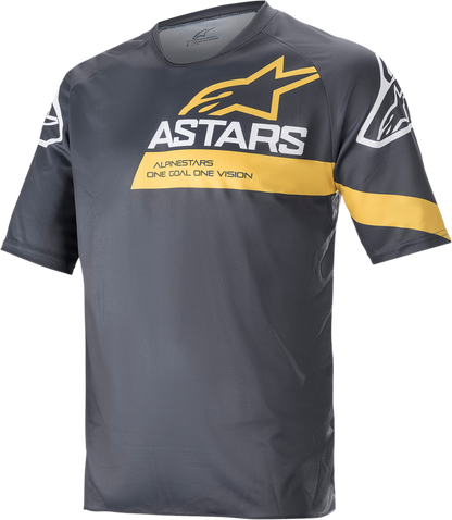 Camiseta ALPINESTARS Racer V3 - Gris/Amarillo - Grande 1762922-1619-LG 