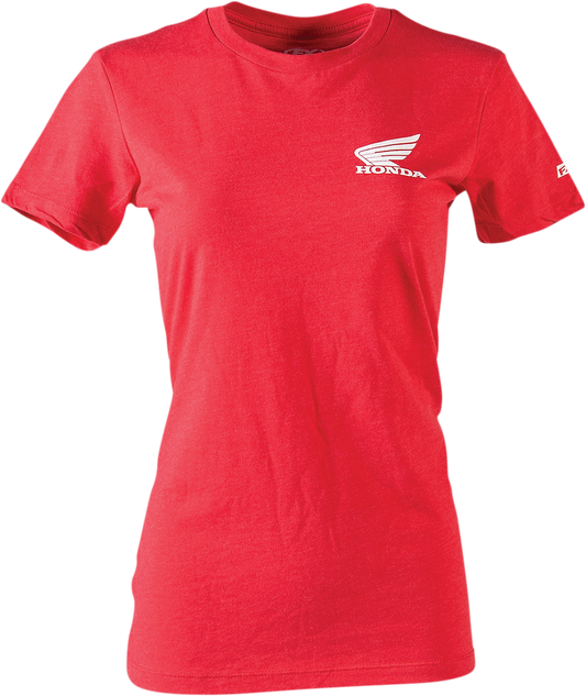 FACTORY EFFEX Camiseta Honda Icon para mujer - Rojo - Grande 24-87314 