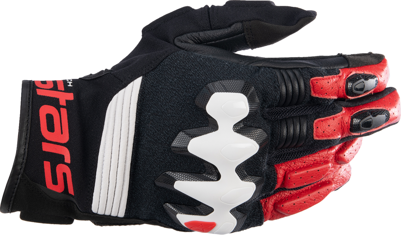 ALPINESTARS Halo Gloves - Black/White/Bright Red - 2XL 3504822-1304-2X