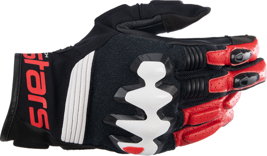 ALPINESTARS Halo Gloves - Black/White/Bright Red - 2XL 3504822-1304-2X