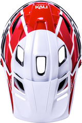 KALI Child Maya Full Face Helmet - Race - Gloss White/Red/Black 0221922112