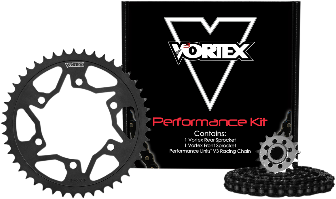 Kit de cadena de acero VORTEX - Negro CK6317