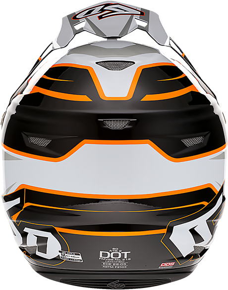 6D ATR-2 Helmet - Phase - White/Orange - XL 12-2828