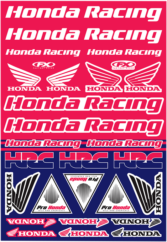Kit de calcomanías FACTORY EFFEX - Honda Racing 22-68332 