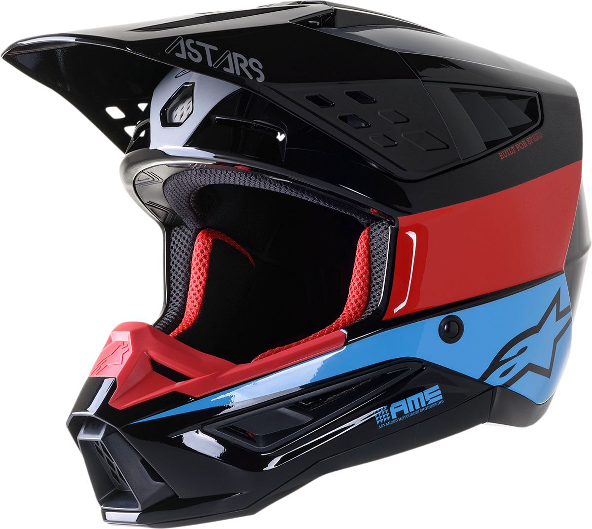 ALPINESTARS SM5 Helmet - Bond - Black/Red/Cyan - XL 8303522-1377-XL