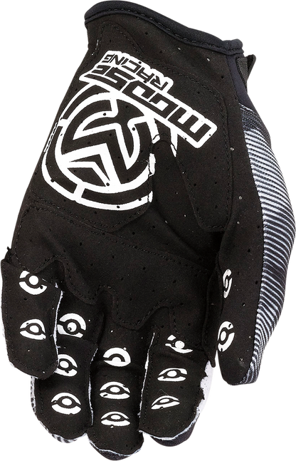 MOOSE RACING Youth MX1™ Gloves - Black/White - XS 3332-1717