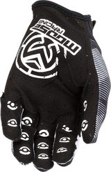 MOOSE RACING Youth MX1™ Gloves - Black/White - Medium 3332-1719