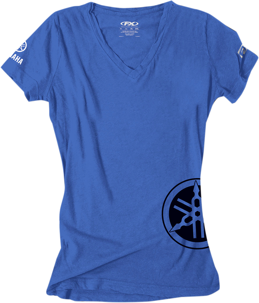 FACTORY EFFEX Camiseta Yamaha para mujer - Azul real - Pequeña 17-87240 