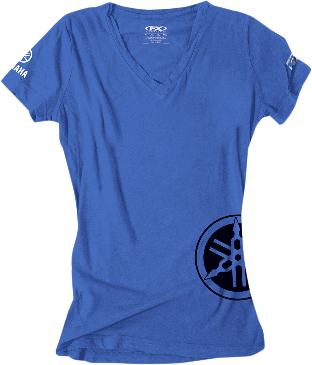 FACTORY EFFEX Camiseta Yamaha para mujer - Azul real - Mediana 17-87242 