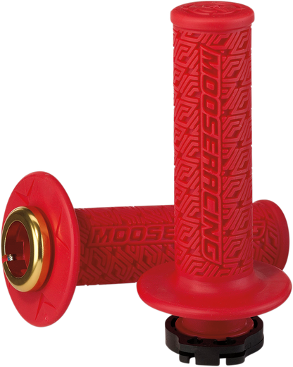 MOOSE RACING Grips - Lock-On - Red/Gold B36MRR-D