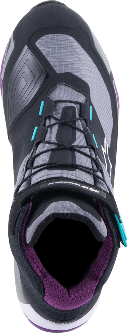 ALPINESTARS Stella CR-X Drystar® Shoes - Black/Gray/Teal/Purple - US 11.5 26115231370115