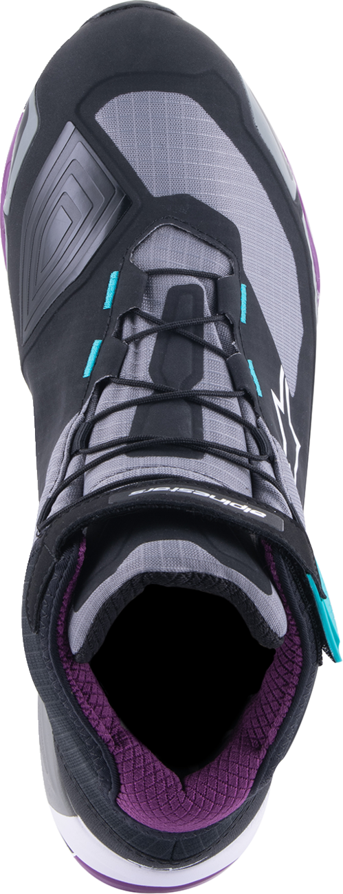 ALPINESTARS Stella CR-X Drystar® Shoes - Black/Gray/Teal/Purple - US 9 261152313709